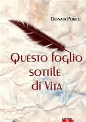 Libro "Questo foglio sottile di vita" di Donata Porcu